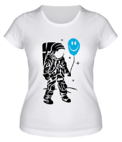 Женская футболка Космонавт с шариком фото