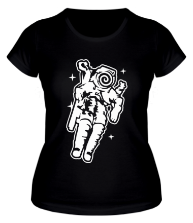 Женская футболка ALien astronaut (инопланетный астронавт)