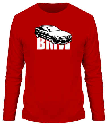 Мужская футболка длинный рукав Bmw e36 силуэт