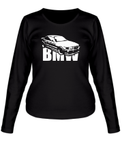 Женская футболка длинный рукав Bmw e36 силуэт
