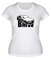 Женская футболка Bmw e36 силуэт фото