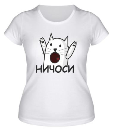 Женская футболка Ничоси - кот