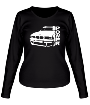 Женская футболка длинный рукав BMW Power фото