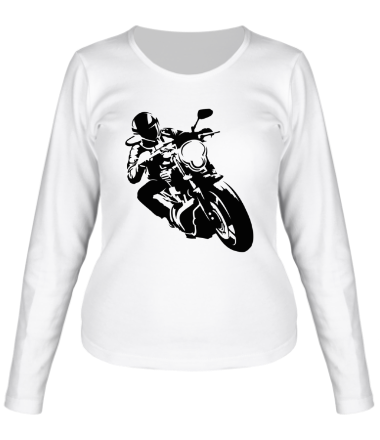 Женская футболка длинный рукав Biker (байкер)