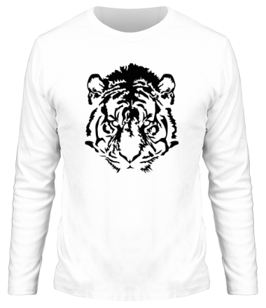 Мужская футболка длинный рукав Eyes of the tiger