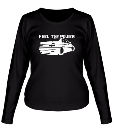 Женская футболка длинный рукав Feel the power (Почувствуй мощь)