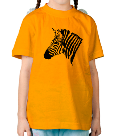 Детская футболка Рисунок голова зебры