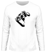 Мужская футболка длинный рукав Геймпад (джойстик) фото