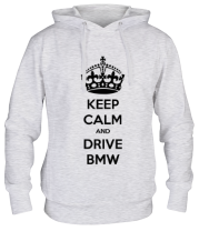 Толстовка худи Keep calm and drive BMW фото