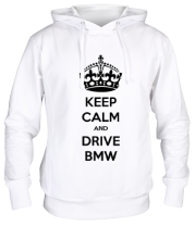 Толстовка худи Keep calm and drive BMW фото