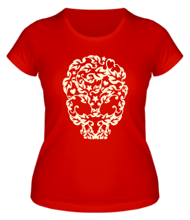 Женская футболка Череп с литьями