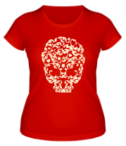Женская футболка Череп с литьями фото