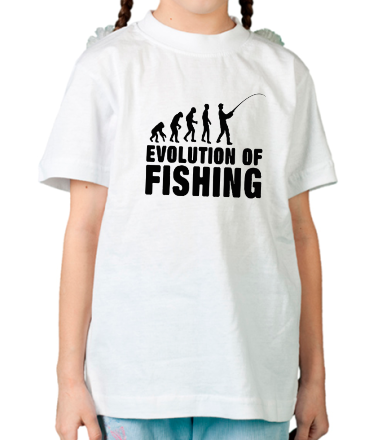 Детская футболка Эволюция рыбалки