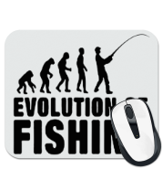 Коврик для мыши Эволюция рыбалки