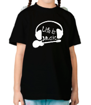 Детская футболка Life is Music фото