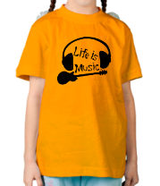 Детская футболка Life is Music фото