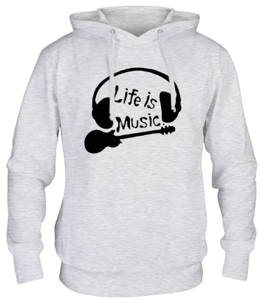 Толстовка худи Life is Music