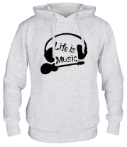 Толстовка худи Life is Music фото