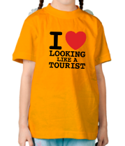 Детская футболка I Love Looking Like A Tourist фото
