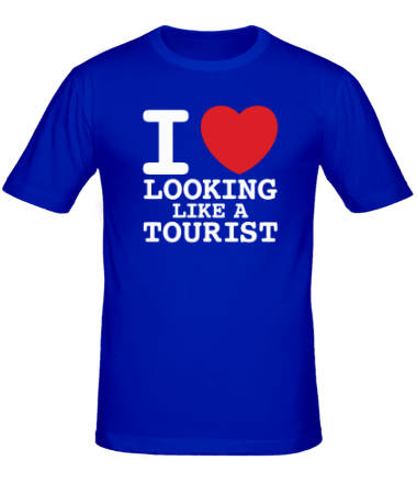 Мужская футболка I Love Looking Like A Tourist