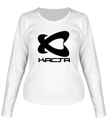 Женская футболка длинный рукав Каста logo