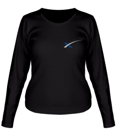 Женская футболка длинный рукав Space X