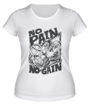 Женская футболка No pain no gain фото