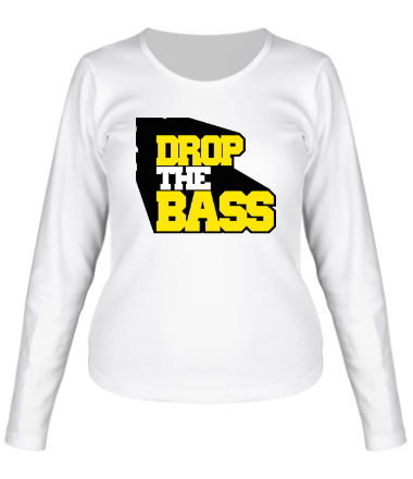 Женская футболка длинный рукав Drop The Bass