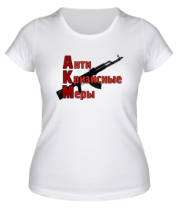 Женская футболка АКМ - анти кризисные меры