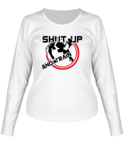Женская футболка длинный рукав Shut up and train фото