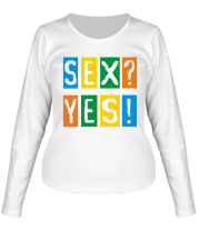Женская футболка длинный рукав Sex Yes фото