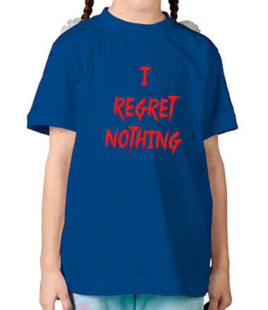 Детская футболка I regret nothing