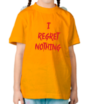 Детская футболка I regret nothing