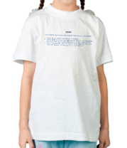 Детская футболка BSOD Синий экран смерти