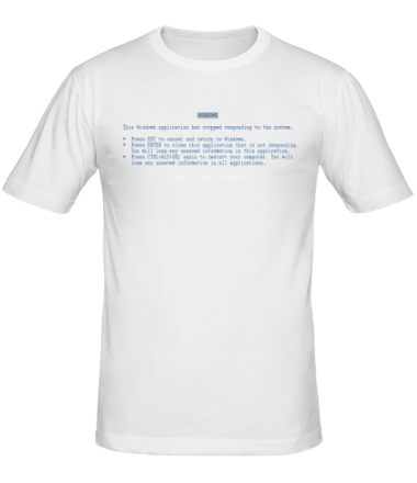 Мужская футболка BSOD Синий экран смерти