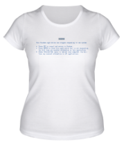 Женская футболка BSOD Синий экран смерти