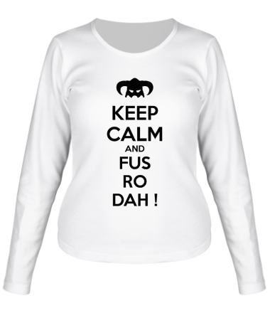 Женская футболка длинный рукав Fus Ro Dah !