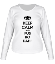 Женская футболка длинный рукав Fus Ro Dah ! фото