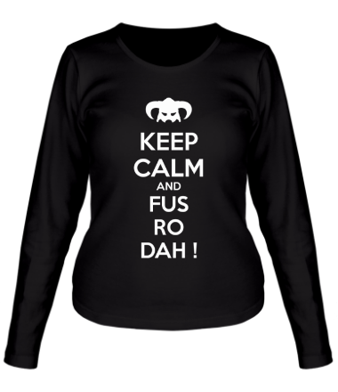 Женская футболка длинный рукав Fus Ro Dah !