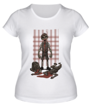 Женская футболка Zombie(зомби) ребенок, кто на новенького? подходи. фото