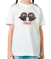 Детская футболка Zombie(зомби) черепа фото
