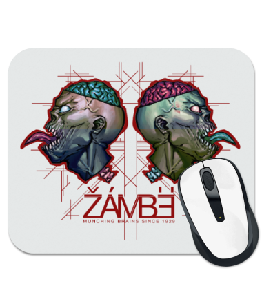 Коврик для мыши Zombie(зомби) черепа