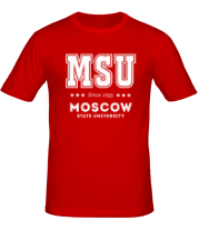 Мужская футболка МГУ - Московский Государственный Университет (латиница) фото