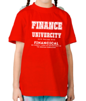 Детская футболка ФУ - Финансовый университет (латиница) фото