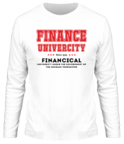 Мужская футболка длинный рукав ФУ - Финансовый университет (латиница) фото