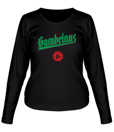 Женская футболка длинный рукав Gambrinus Beer