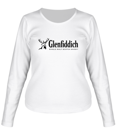 Женская футболка длинный рукав Glenfiddich logo