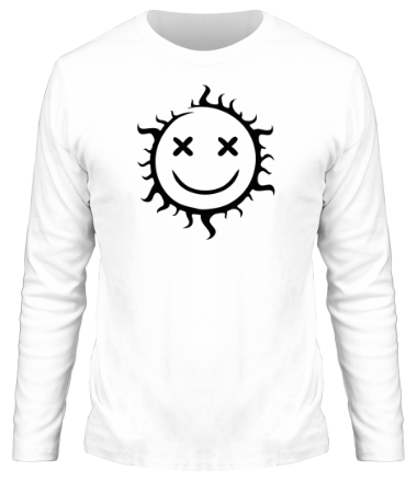 Мужская футболка длинный рукав Позитивное солнце