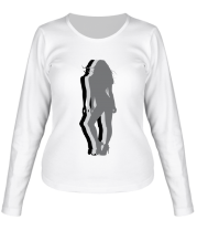 Женская футболка длинный рукав Силуэт фото