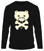 Мужская футболка длинный рукав Медведь и кости  фото